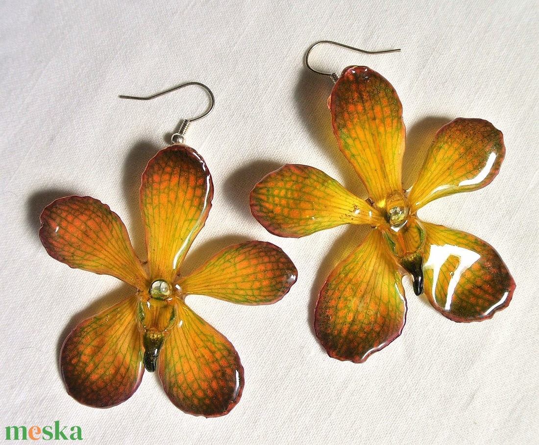 Mokara Orchidea fülbevaló - ékszer - fülbevaló - lógó fülbevaló - Meska.hu Mokara Orchidea fülbevaló - ékszer - fülbevaló - lógó fülbevaló - Meska.hu