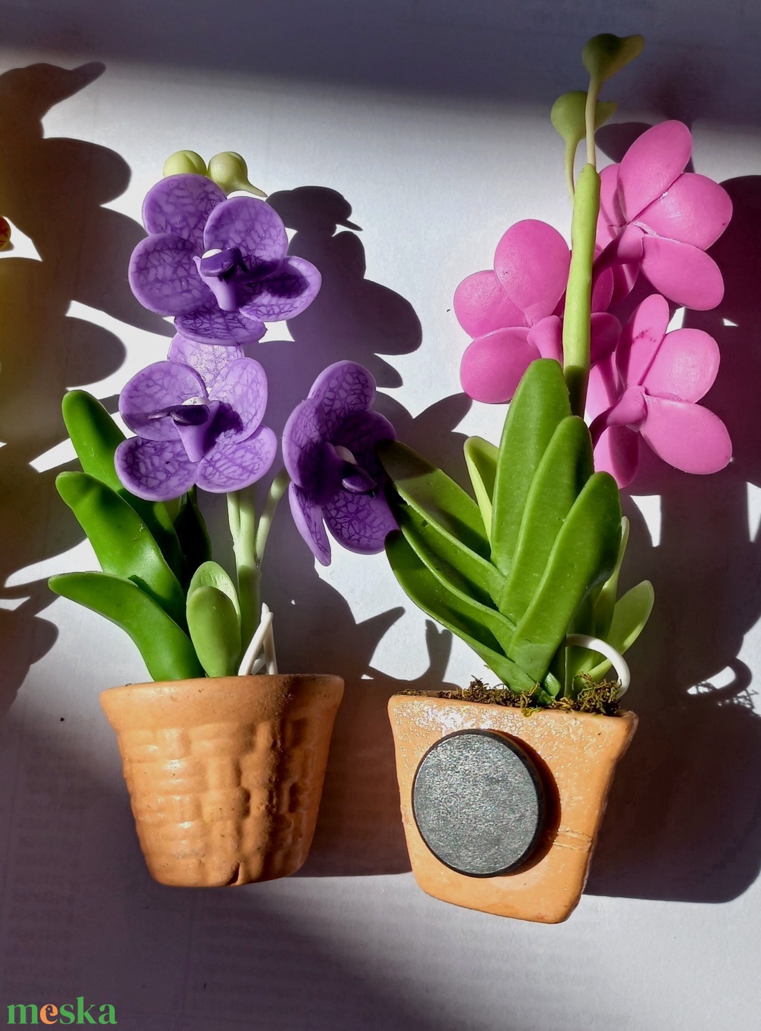 Orchidea agyagvirág hűtőmágnes - otthon & életmód - dekoráció - dísztárgy - Meska.hu Orchidea agyagvirág hűtőmágnes - otthon & életmód - dekoráció - dísztárgy - Meska.hu