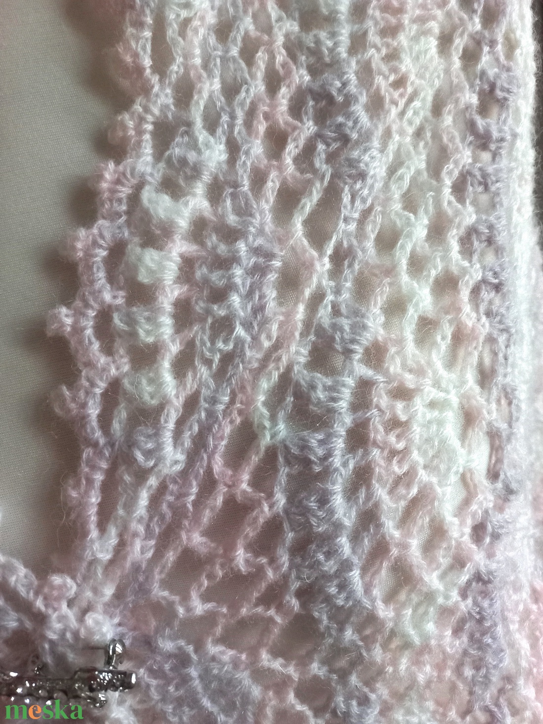 Horgolt csipke vállkendő - ruha & divat - sál, sapka, kendő - vállkendő - Meska.hu