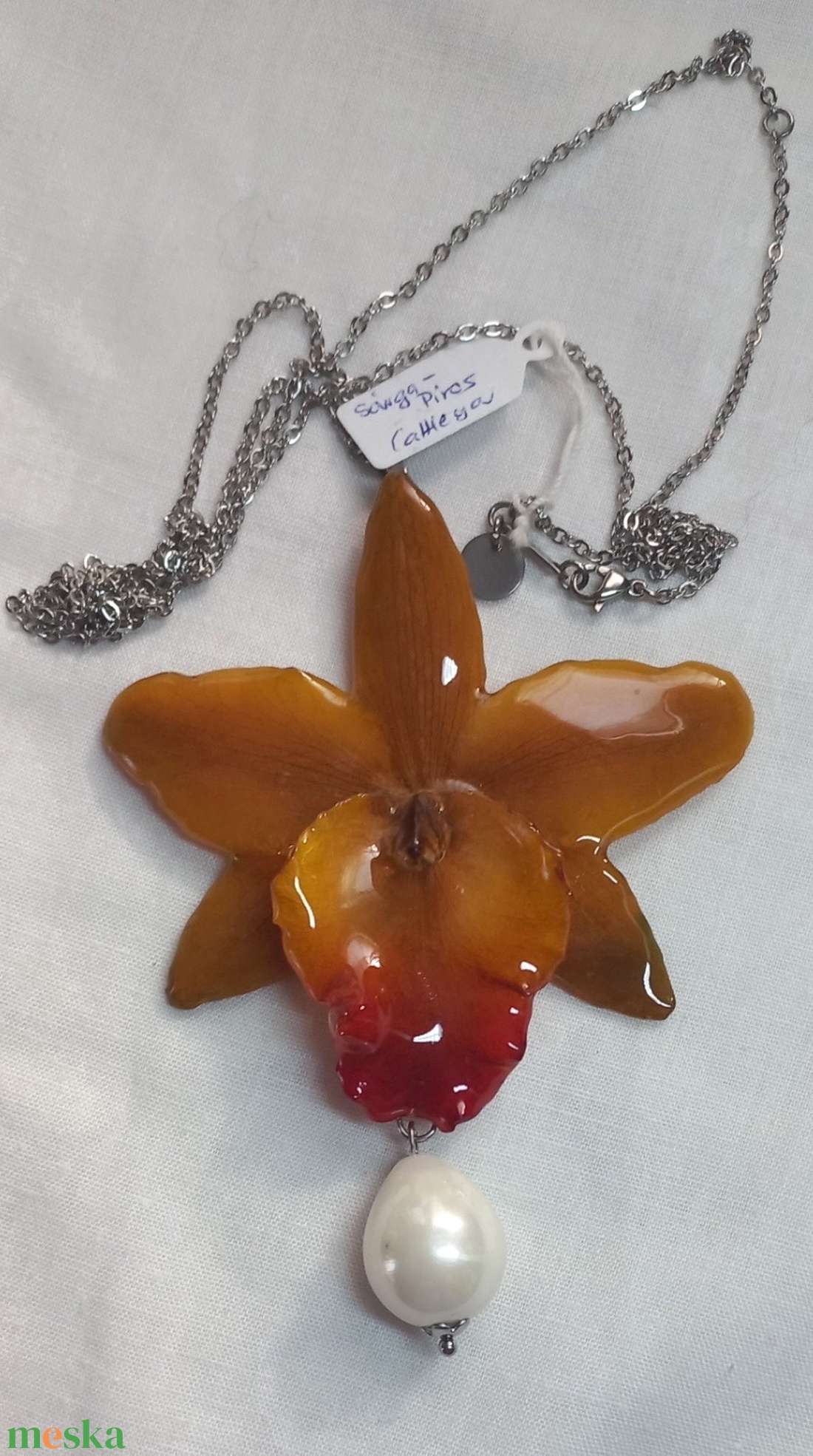 Orchidea virág nyaklánc - ékszer - nyaklánc - hosszú nyaklánc - Meska.hu Orchidea virág nyaklánc - ékszer - nyaklánc - hosszú nyaklánc - Meska.hu
