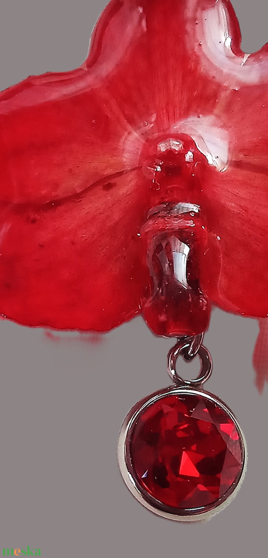  Orchidea virág nyaklánc  - ékszer - nyaklánc - medálos nyaklánc - Meska.hu