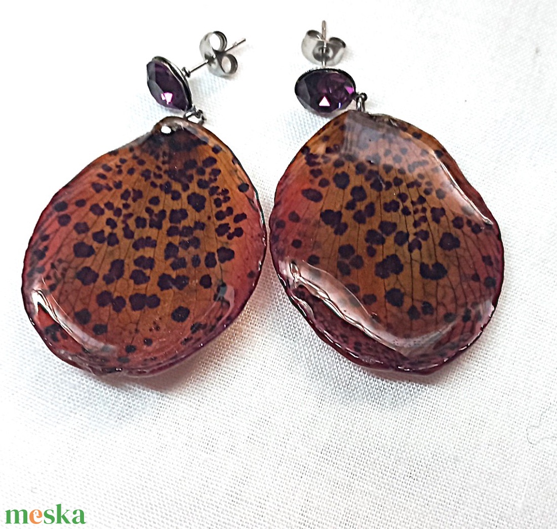 Orchidea virágszirom fülbevaló - ékszer - fülbevaló - lógó fülbevaló - Meska.hu Orchidea virágszirom fülbevaló - ékszer - fülbevaló - lógó fülbevaló - Meska.hu