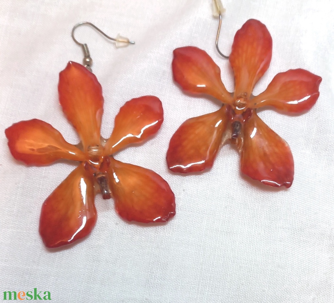  Mokara Orchidea fülbevaló - ékszer - fülbevaló - lógó fülbevaló - Meska.hu