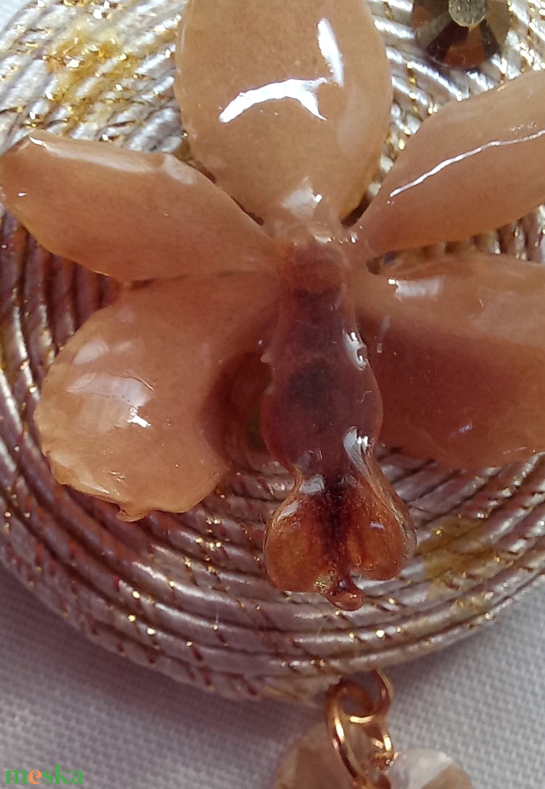 Orchidea kitűző  - ékszer - kitűző és bross - Meska.hu