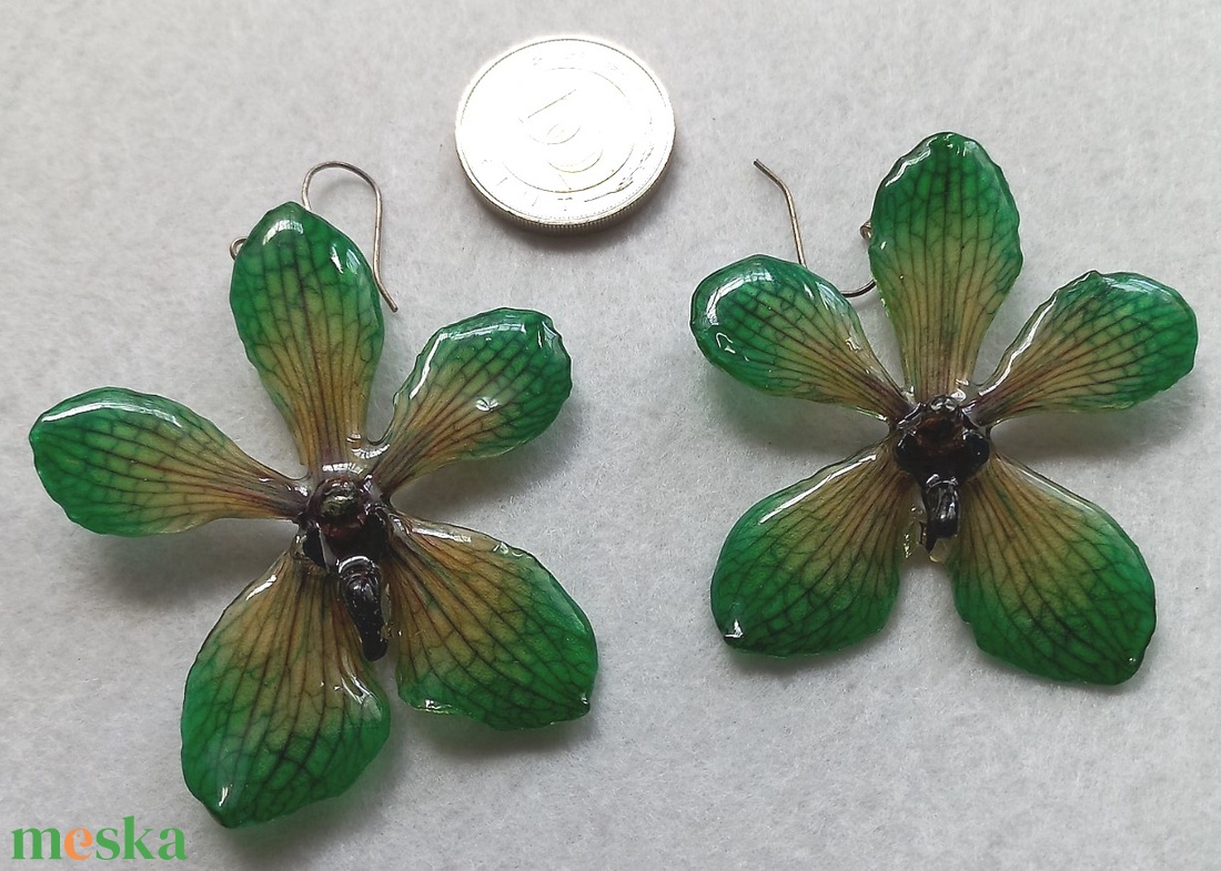 Mokara Orchidea fülbevaló - ékszer - fülbevaló - lógó fülbevaló - Meska.hu