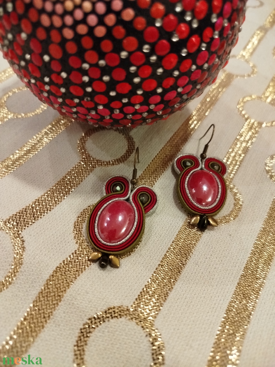 Karácsonyi fülbevaló  - ékszer - fülbevaló - lógó csepp fülbevaló - Meska.hu