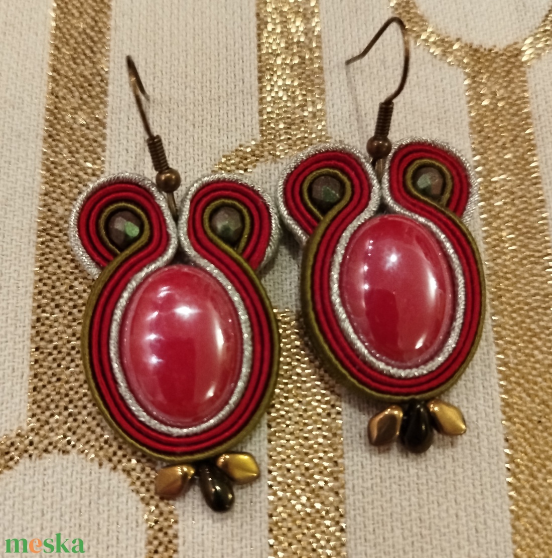 Karácsonyi fülbevaló  - ékszer - fülbevaló - lógó csepp fülbevaló - Meska.hu