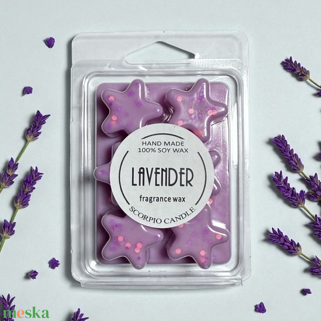 Levendulás csillag illatviasz - otthon & életmód - gyertya, illat, aroma - illatviasz - Meska.hu