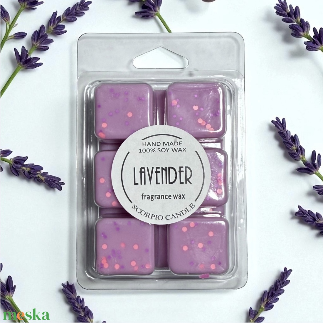 Levendulás 6 kockás illatviasz - otthon & életmód - gyertya, illat, aroma - illatviasz - Meska.hu