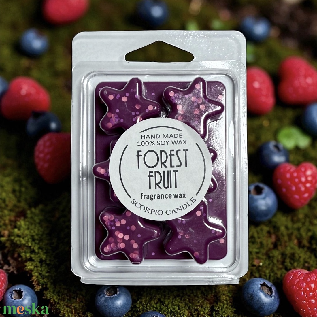 Erdei gyümölcsös csillag illatviasz - otthon & életmód - gyertya, illat, aroma - illatviasz - Meska.hu