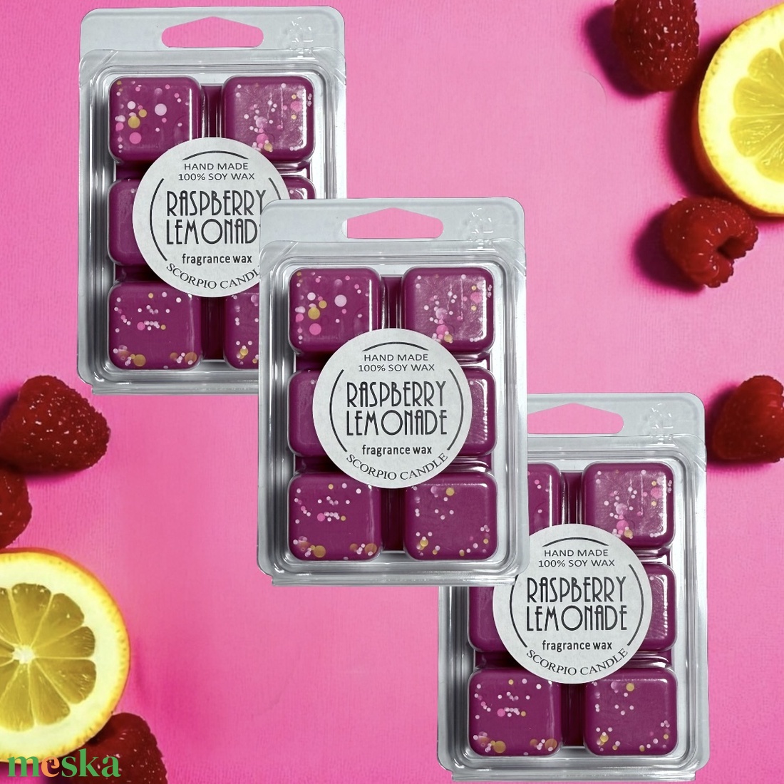 Málnás limonádé 6 kockás illatviasz - otthon & életmód - gyertya, illat, aroma - illatviasz - Meska.hu Málnás limonádé 6 kockás illatviasz - otthon & életmód - gyertya, illat, aroma - illatviasz - Meska.hu