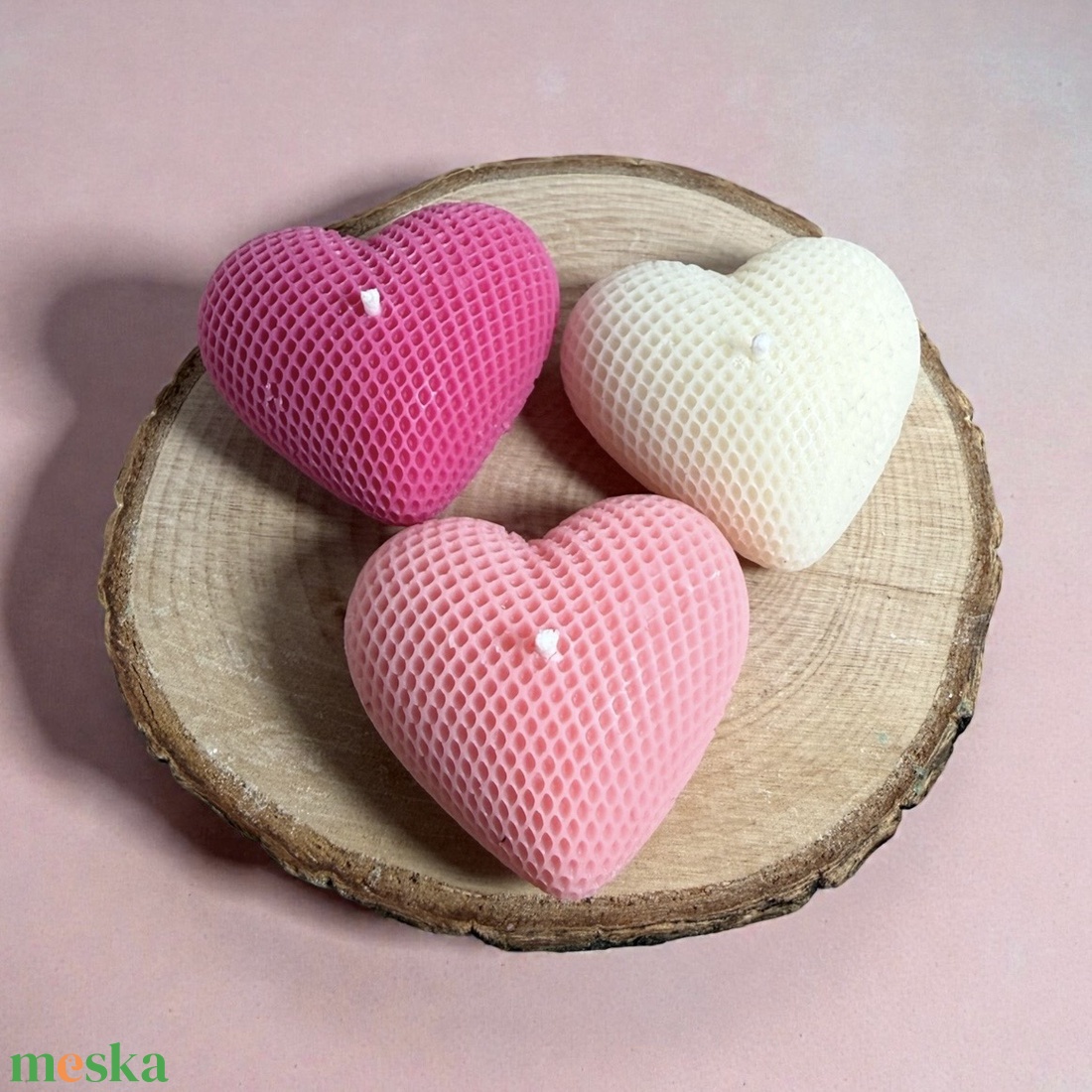 Szív szett - otthon & életmód - gyertya, illat, aroma - illatviasz - Meska.hu