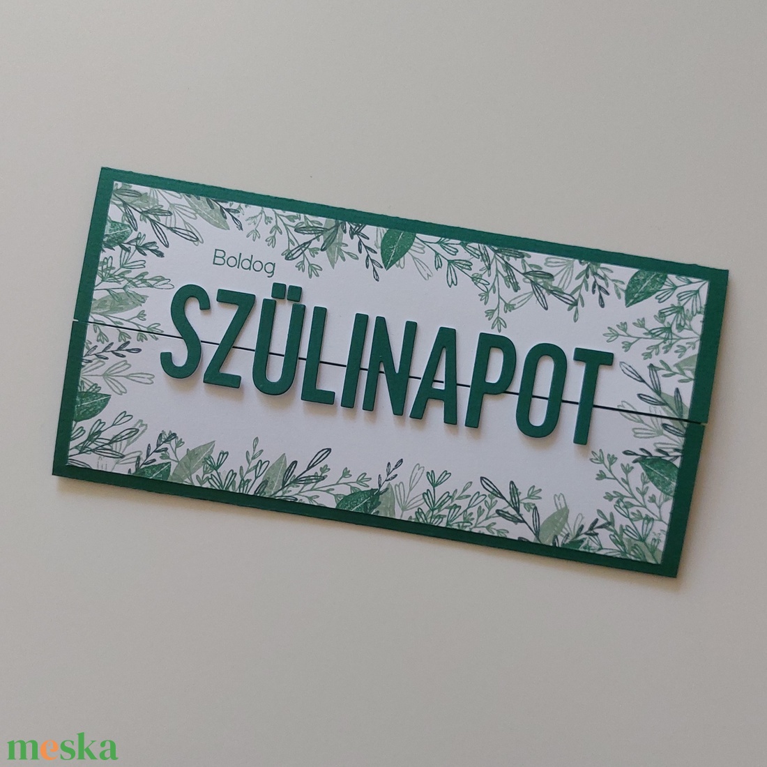 Sötétzöld virágos képeslap, középen nyíló születésnapi üdvözlőlap - otthon & életmód - papír, írószer - ajándékozás kellékei - képeslap, üdvözlőlap - Meska.hu Sötétzöld virágos képeslap, középen nyíló születésnapi üdvözlőlap - otthon & életmód - papír, írószer - ajándékozás kellékei - képeslap, üdvözlőlap - Meska.hu