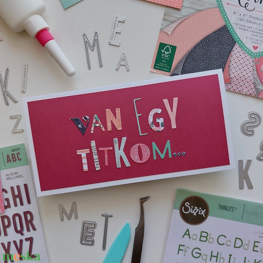 Titkos üzenet üdvözlőlap - otthon & életmód - papír, írószer - ajándékozás kellékei - képeslap, üdvözlőlap - Meska.hu