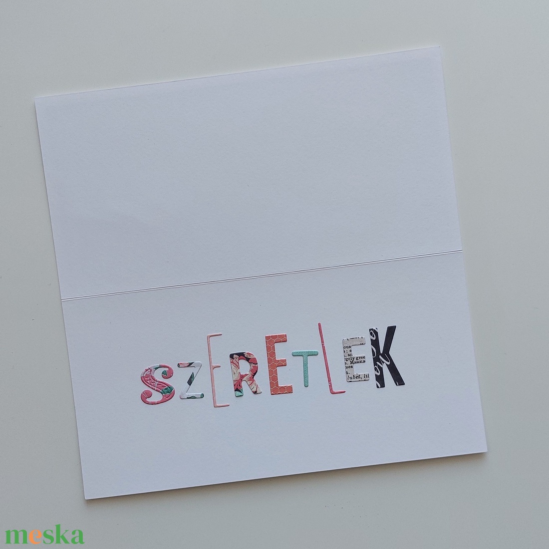 Titkos üzenet üdvözlőlap - otthon & életmód - papír, írószer - ajándékozás kellékei - képeslap, üdvözlőlap - Meska.hu