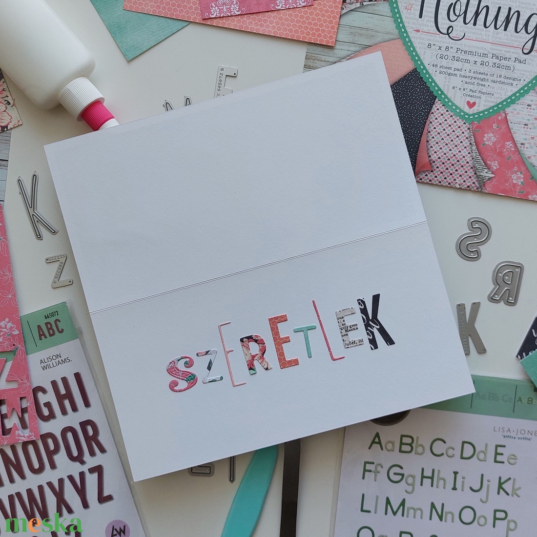 Titkos üzenet üdvözlőlap - otthon & életmód - papír, írószer - ajándékozás kellékei - képeslap, üdvözlőlap - Meska.hu