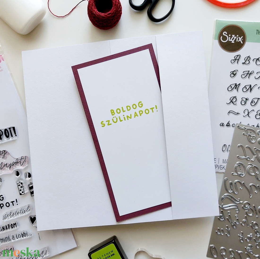 Névreszóló születésnapi pénzátadó üdvözlőlap - otthon & életmód - papír, írószer - ajándékozás kellékei - képeslap, üdvözlőlap - Meska.hu