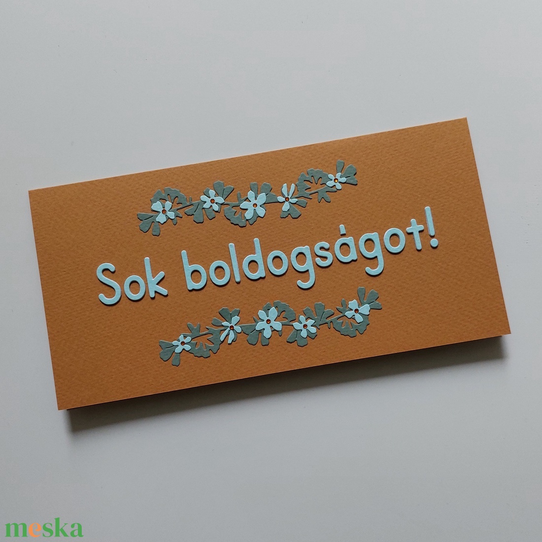 Sok boldogságot! virágmotívumos pénzátadó boríték, esküvői üdvözlőlap - esküvő - nászajándék - esküvői pénzátadó boríték, kártya - Meska.hu