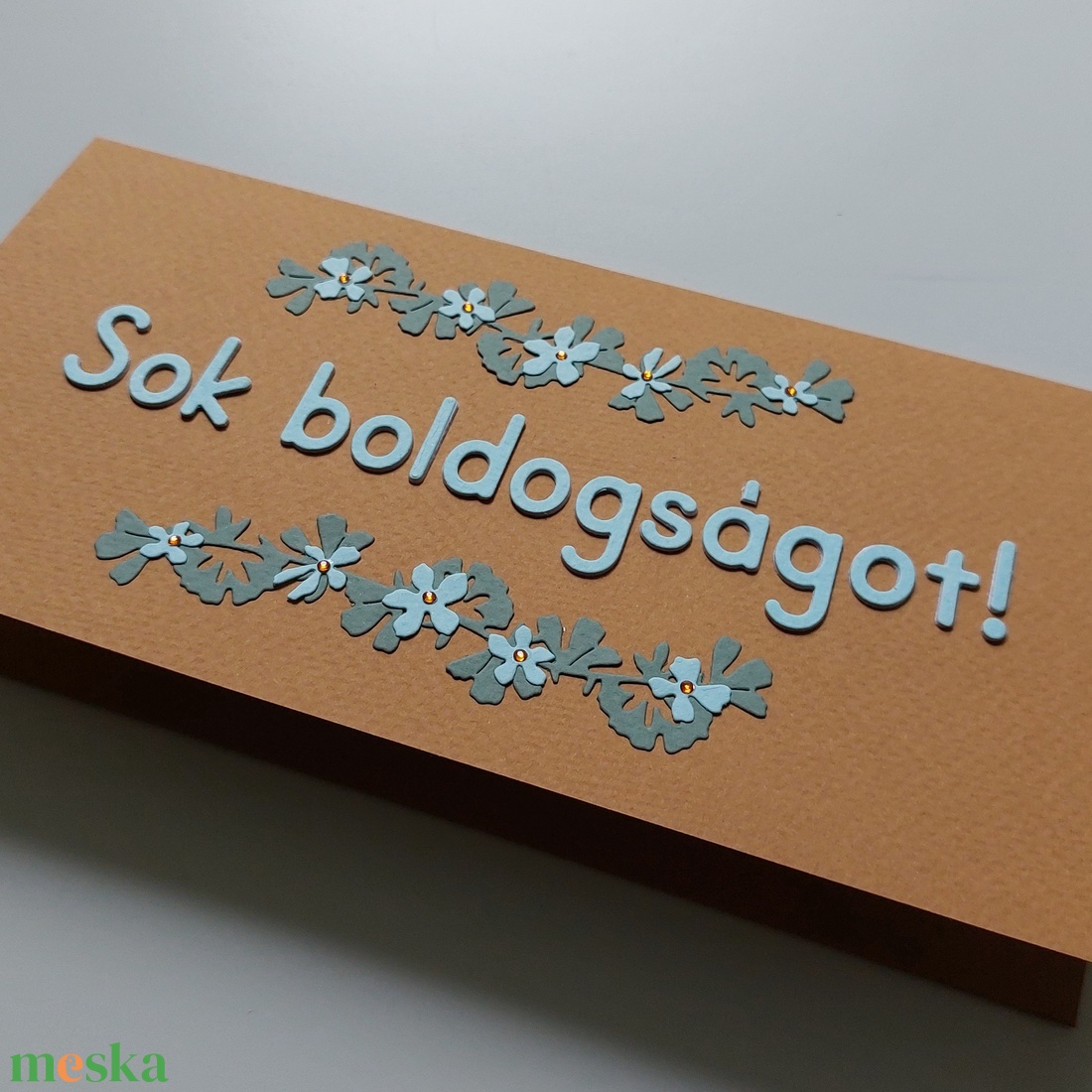 Sok boldogságot! virágmotívumos pénzátadó boríték, esküvői üdvözlőlap - esküvő - nászajándék - esküvői pénzátadó boríték, kártya - Meska.hu