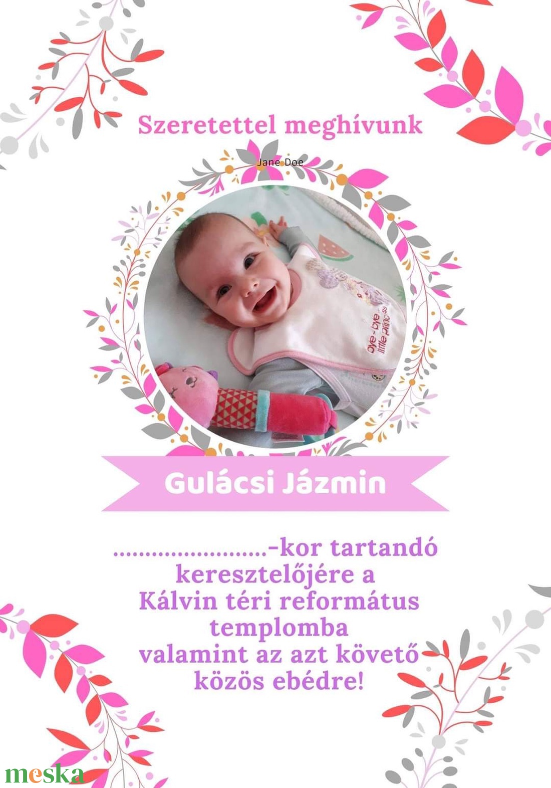 Keresztelő meghívó - otthon & életmód - papír, írószer - ajándékozás kellékei - meghívó - Meska.hu Keresztelő meghívó - otthon & életmód - papír, írószer - ajándékozás kellékei - meghívó - Meska.hu