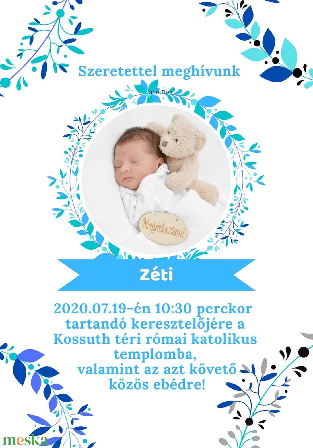Keresztelő meghívó - otthon & életmód - papír, írószer - ajándékozás kellékei - meghívó - Meska.hu Keresztelő meghívó - otthon & életmód - papír, írószer - ajándékozás kellékei - meghívó - Meska.hu