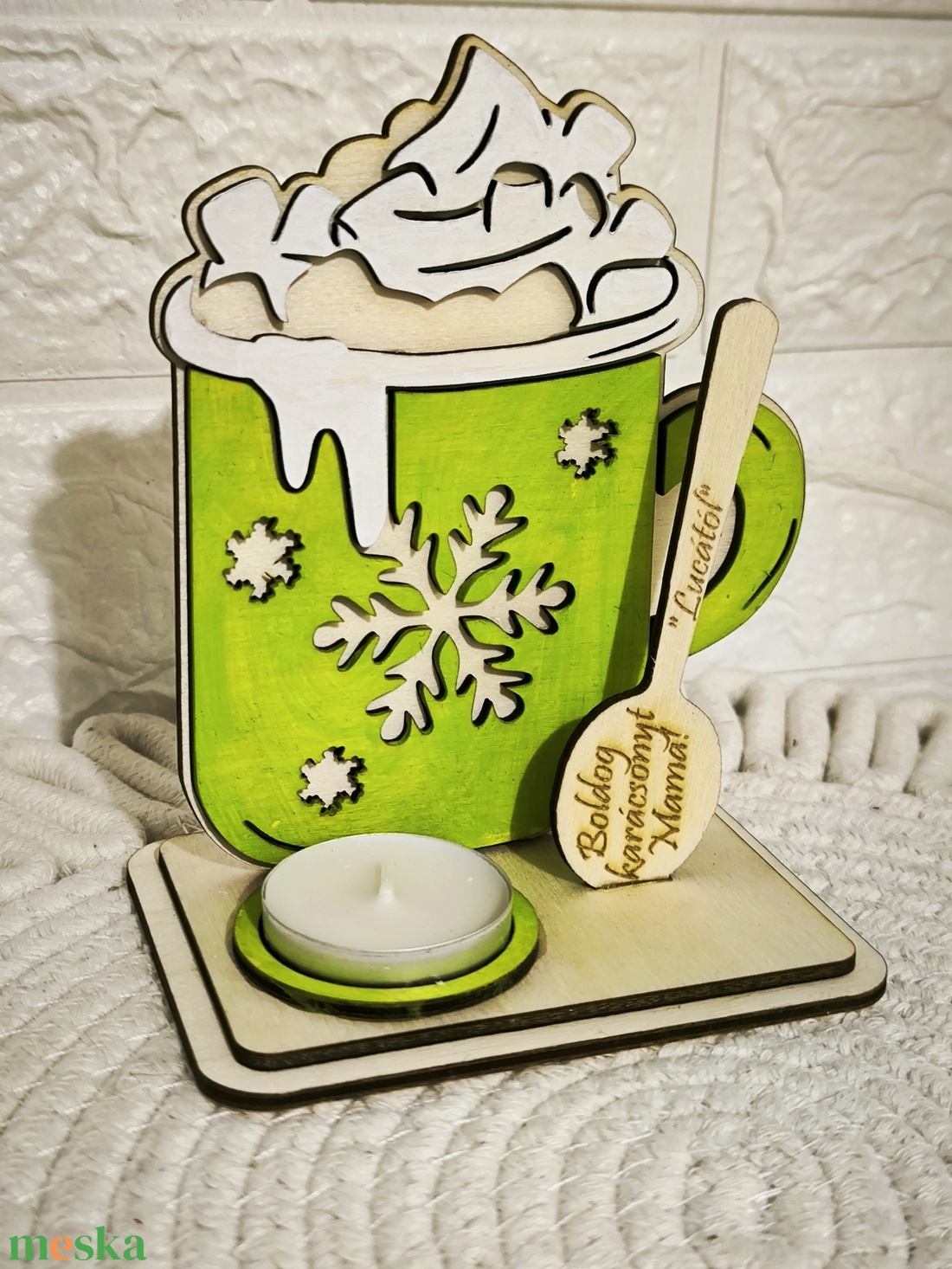 Karácsonyi bögre - karácsony - adventi díszek - adventi asztaldísz - Meska.hu