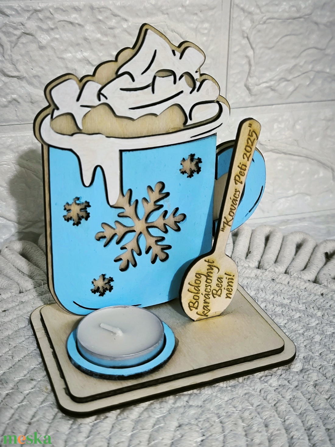 Karácsonyi bögre - karácsony - adventi díszek - adventi asztaldísz - Meska.hu