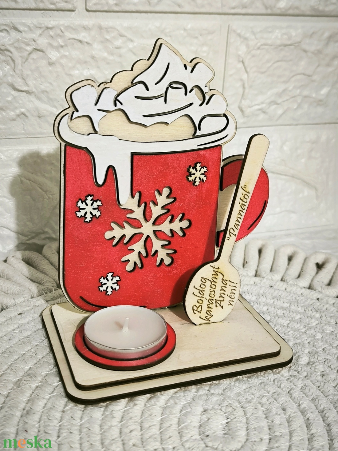 Karácsonyi bögre - karácsony - adventi díszek - adventi asztaldísz - Meska.hu