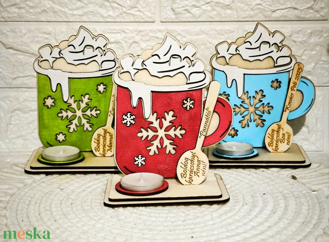 Karácsonyi bögre - karácsony - adventi díszek - adventi asztaldísz - Meska.hu