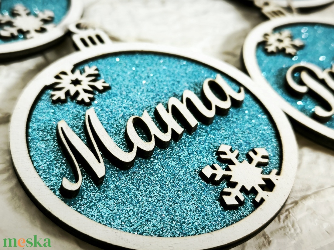 Csillámos karácsonyfa dísz - karácsony - karácsonyi lakásdekoráció - karácsonyfadíszek - Meska.hu