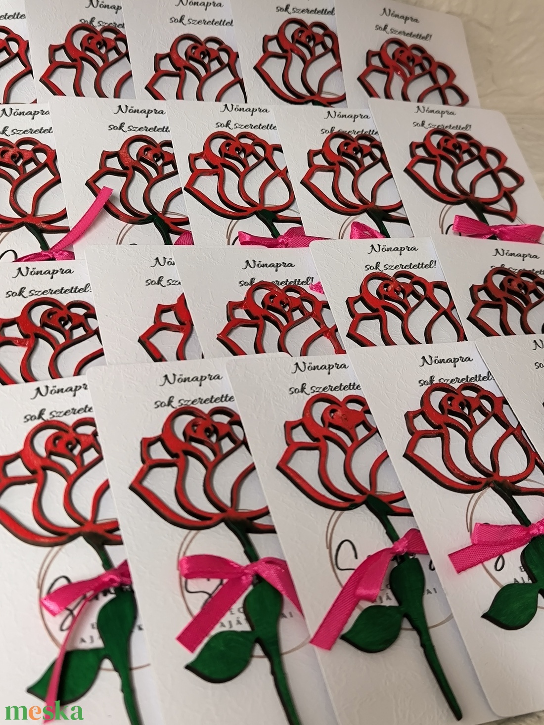 Nőnapi rózsa - kellékek & szerszámok - dekorációs kellékek - virágfej - Meska.hu