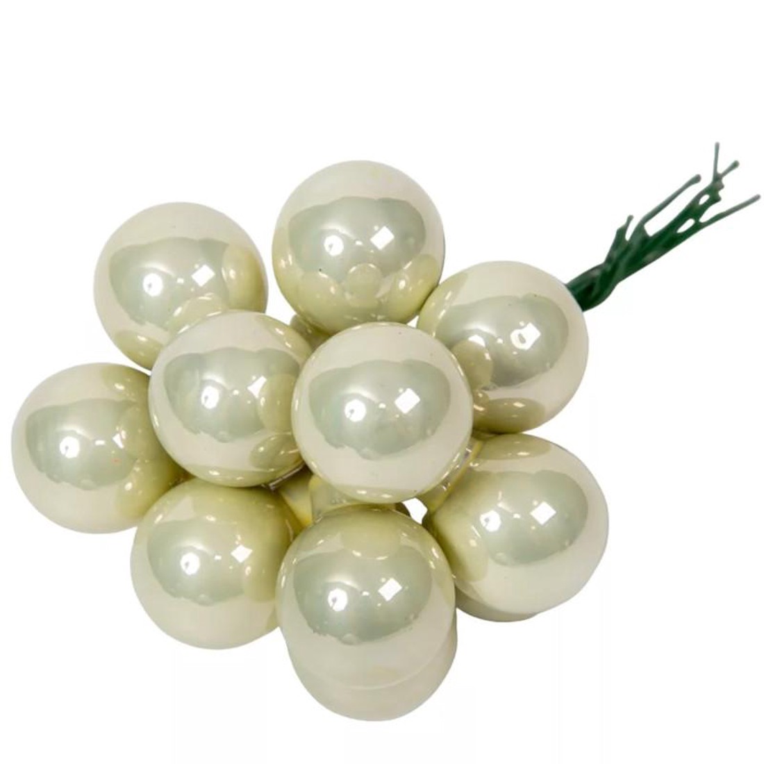 Üveggömb pick 2 cm - fehérmenta - fényes 12 db - kellékek & szerszámok - dekorációs kellékek - üveggömb pick - Meska.hu