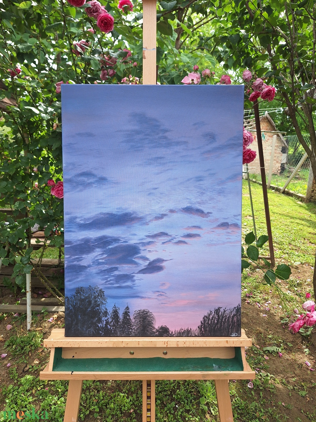 Lapapuszta gyöngyszemei/1 �� (60x50 cm) - művészet - festmény - olajfestmény - Meska.hu