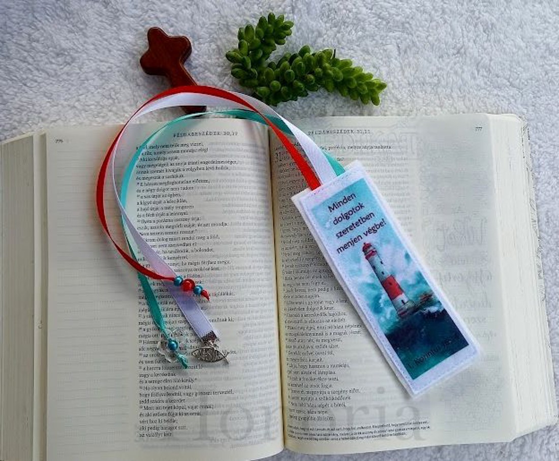 Keresztény, idézetes könyvjelző (Minden dolgotok..) - könyv & zene - könyvjelző - Meska.hu