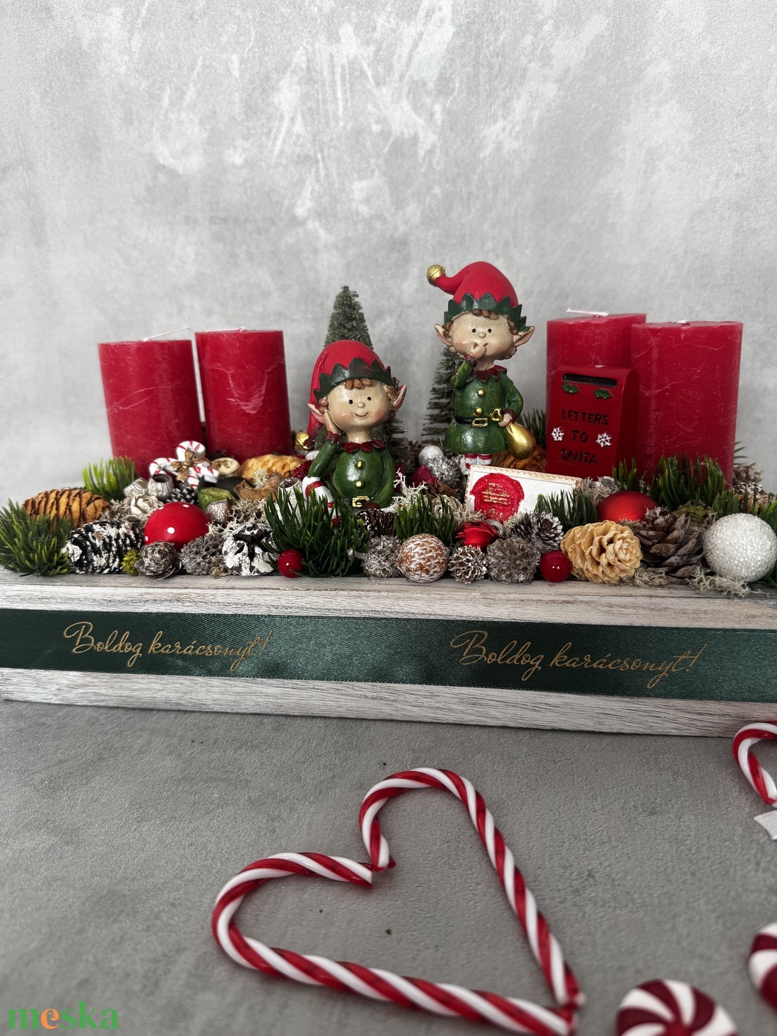 Manós adventi box - karácsony - adventi díszek - adventi asztaldísz - Meska.hu