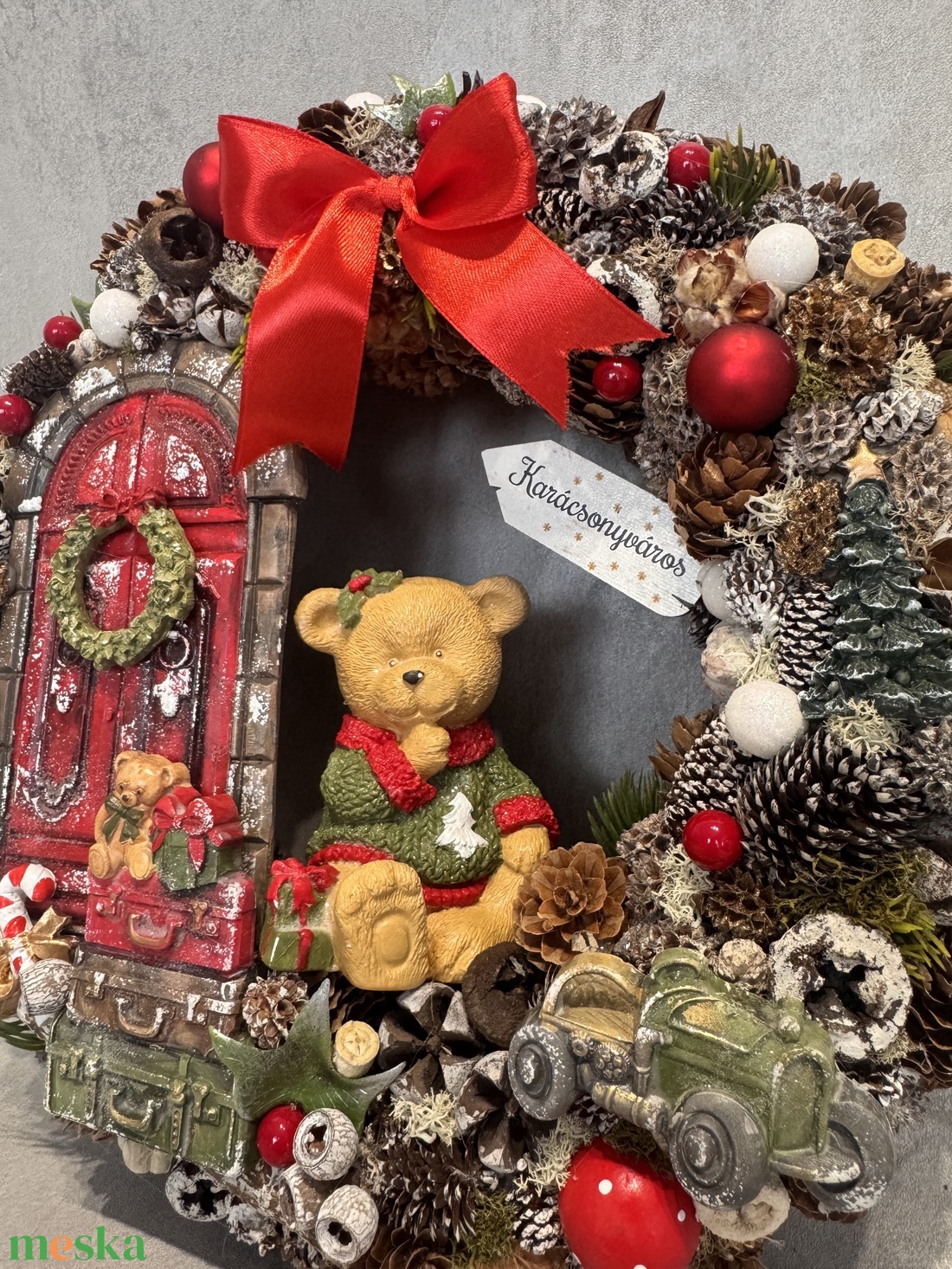 Mézeskalács kopogtató - karácsony - adventi díszek - adventi ajtódísz - Meska.hu