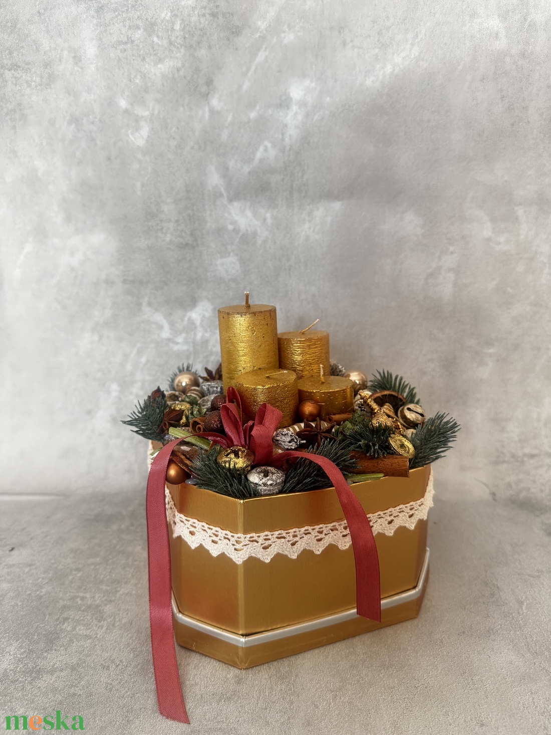 Adventi box - karácsony - adventi díszek - adventi gyertyadíszek és koszorúdíszek - Meska.hu
