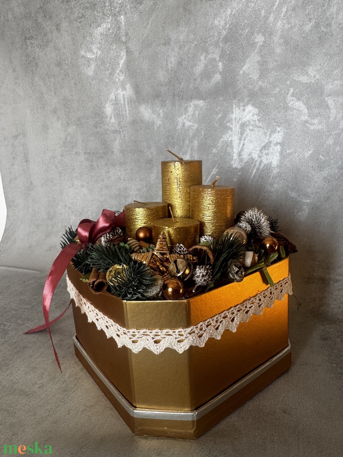 Adventi box - karácsony - adventi díszek - adventi gyertyadíszek és koszorúdíszek - Meska.hu