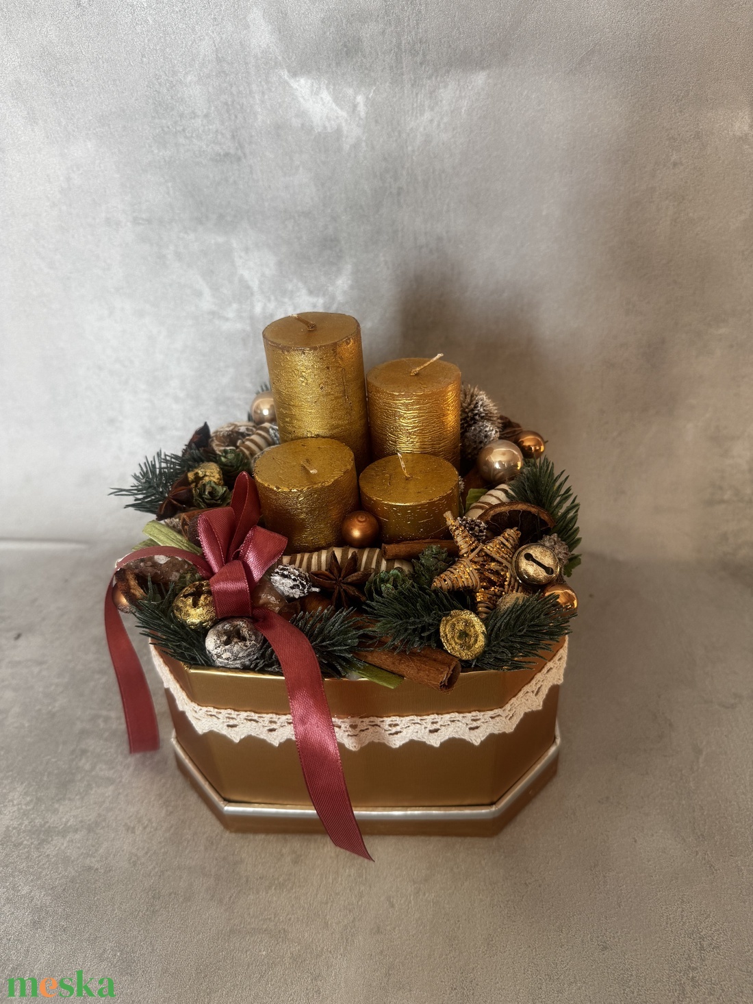 Adventi box - karácsony - adventi díszek - adventi gyertyadíszek és koszorúdíszek - Meska.hu
