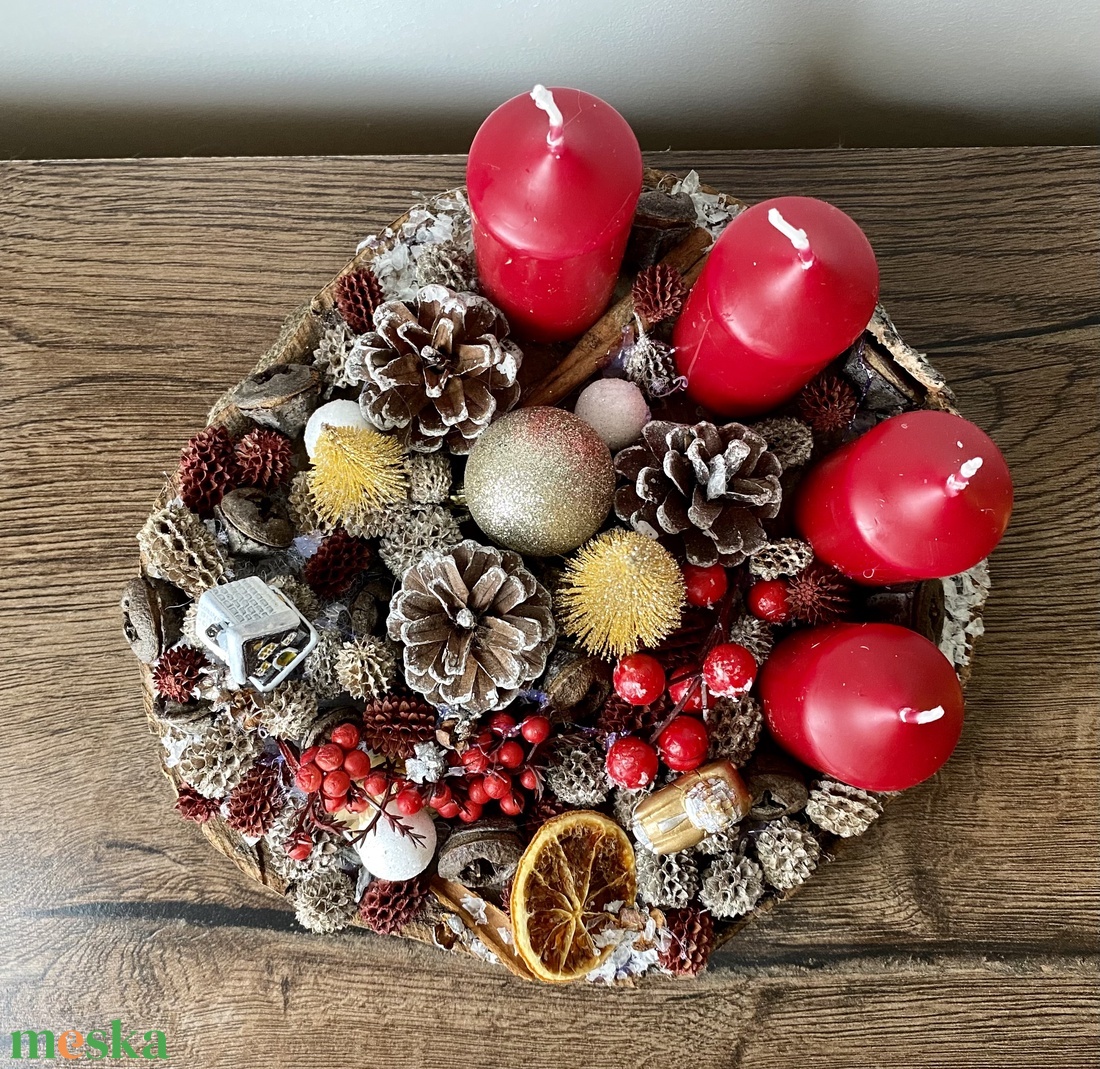 Adventi asztaldísz - karácsony - adventi díszek - adventi asztaldísz - Meska.hu