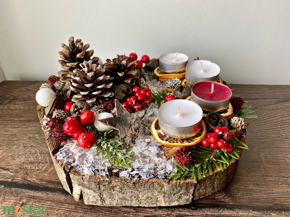 Adventi asztaldísz - karácsony - adventi díszek - adventi asztaldísz - Meska.hu