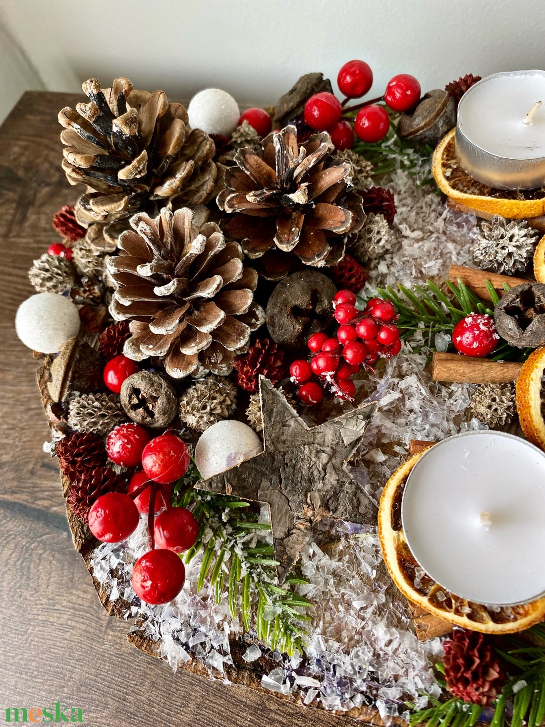 Adventi asztaldísz - karácsony - adventi díszek - adventi asztaldísz - Meska.hu