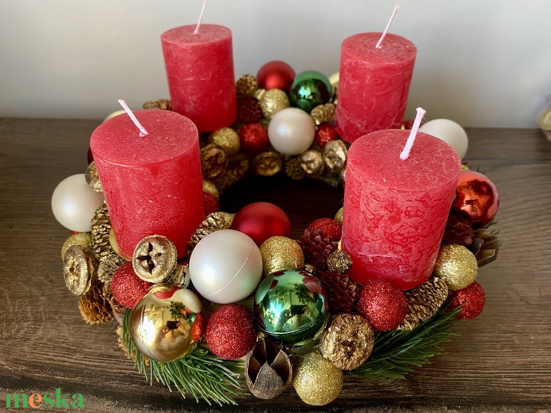 Adventi koszorú - karácsony - adventi díszek - adventi asztaldísz - Meska.hu