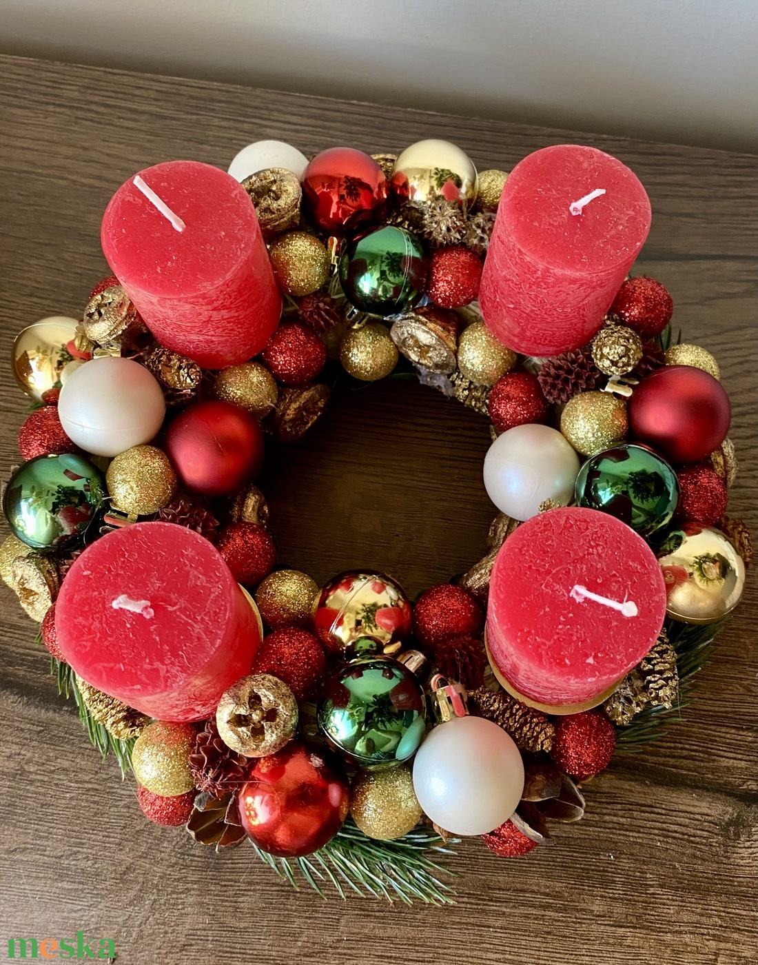 Adventi koszorú - karácsony - adventi díszek - adventi asztaldísz - Meska.hu