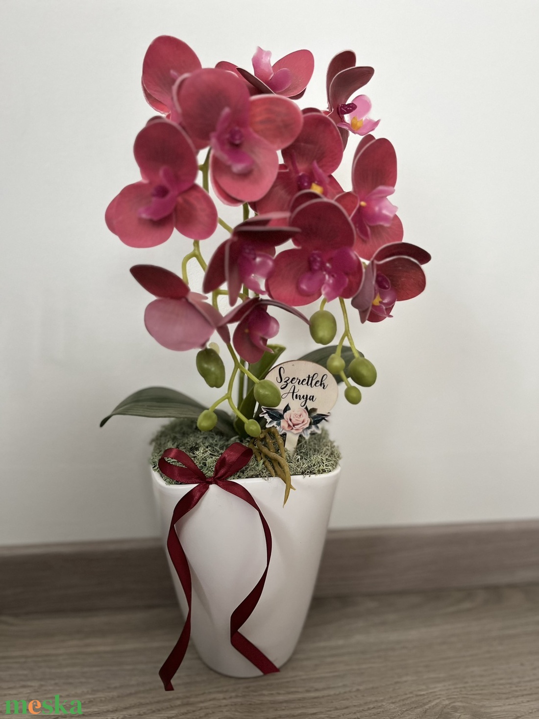 Bordó gumi orchidea táblaválasztással - otthon & életmód - dekoráció - virágdísz és tartó - csokor & virágdísz - Meska.hu Bordó gumi orchidea táblaválasztással - otthon & életmód - dekoráció - virágdísz és tartó - csokor & virágdísz - Meska.hu