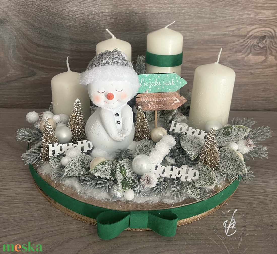 Hóemberes adventi  - karácsony - adventi díszek - adventi koszorú - Meska.hu