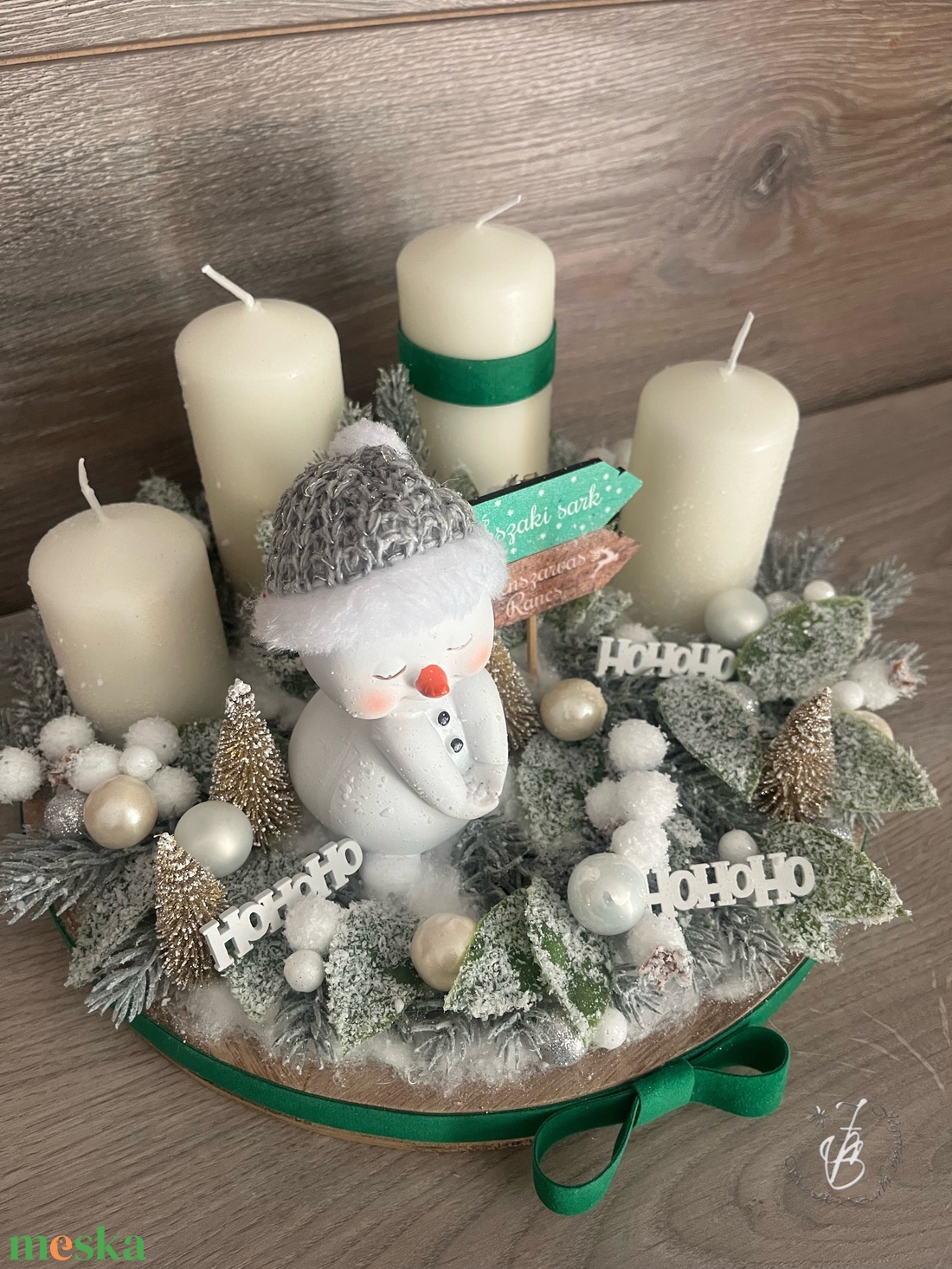 Hóemberes adventi  - karácsony - adventi díszek - adventi koszorú - Meska.hu