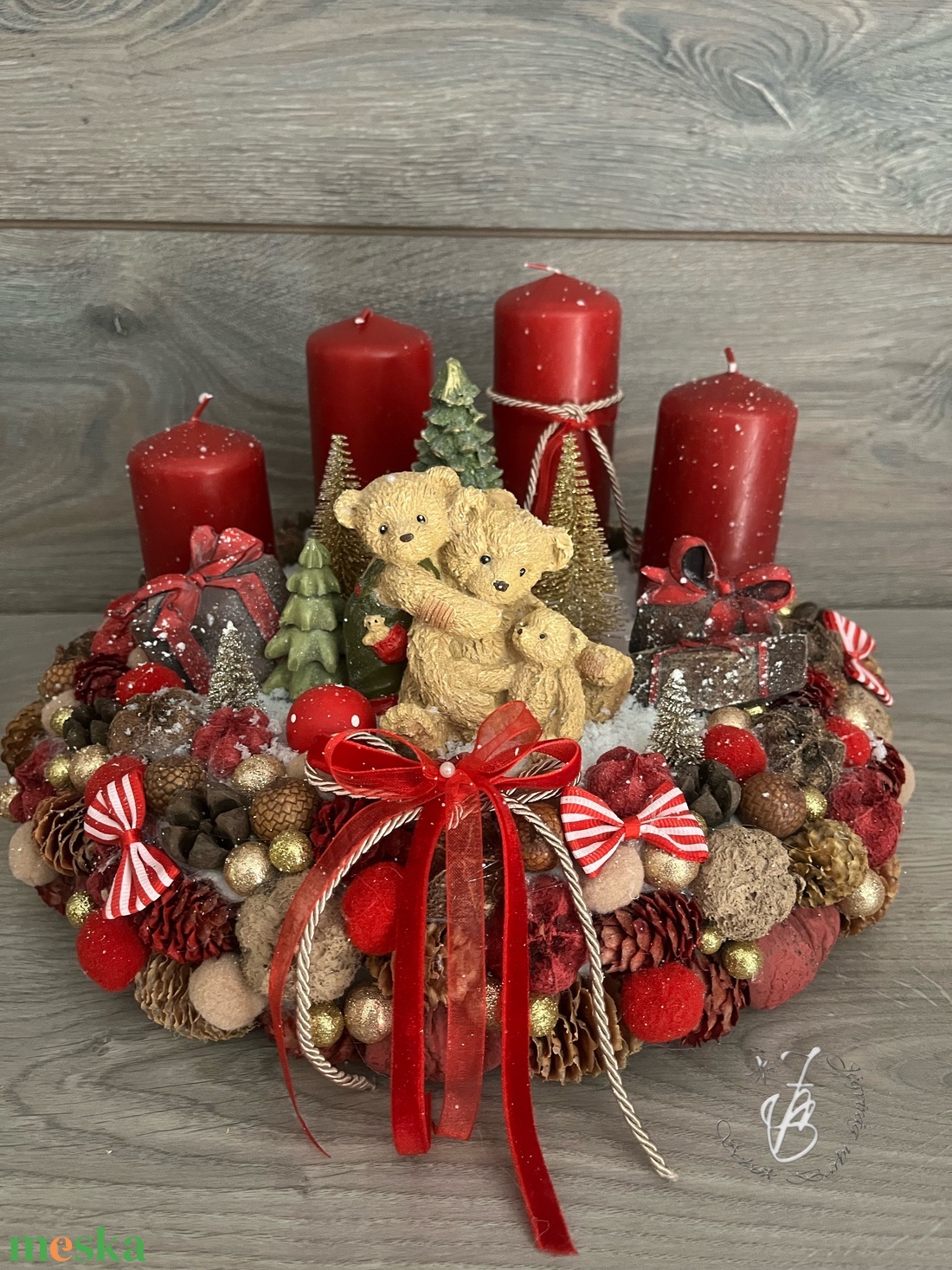 Adventi koszorú - karácsony - adventi díszek - adventi koszorú - Meska.hu