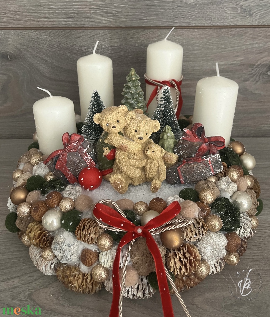 Adventi macis koszorú - karácsony - adventi díszek - adventi gyertyadíszek és koszorúdíszek - Meska.hu