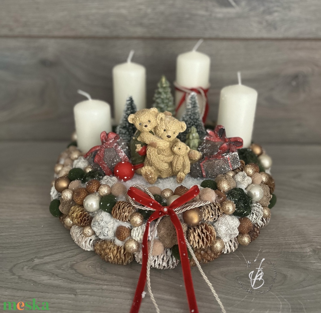 Adventi macis koszorú - karácsony - adventi díszek - adventi gyertyadíszek és koszorúdíszek - Meska.hu